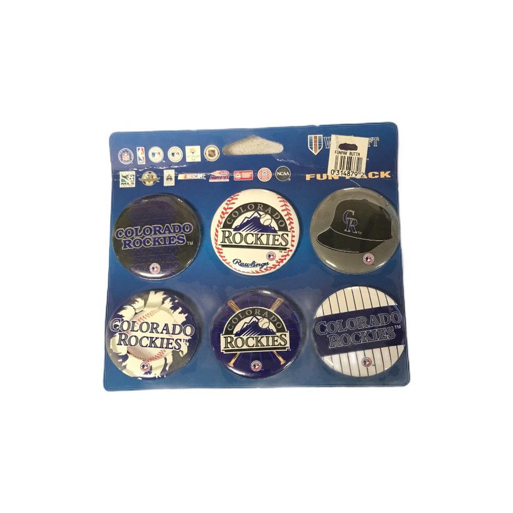 Colorado Rockies fun pack MLB wearable vintage pins pack of 6 NWT